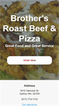 Mobile Screenshot of brothersroastbeefpizza.com